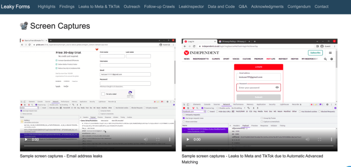 Popular websites recording keystrokes