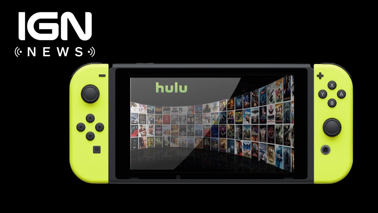 Hulu first major streaming service for nintendo switch