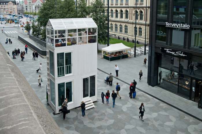 These 40k skinny homes fit in a parking space