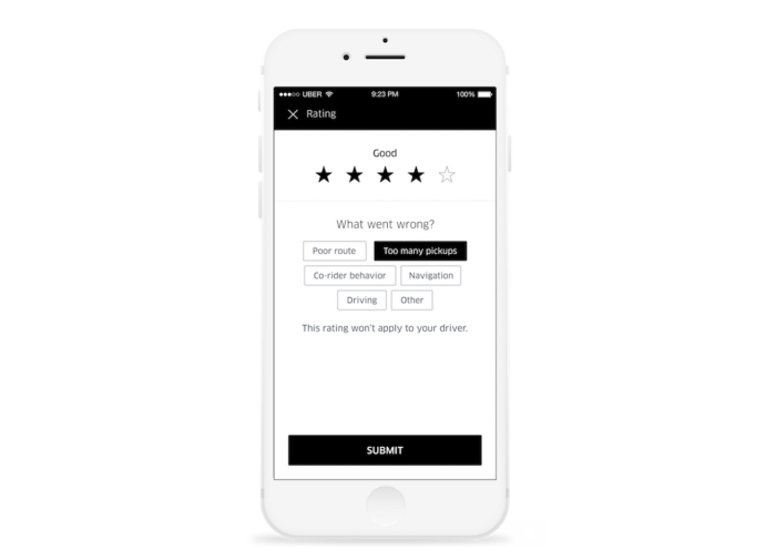 Uber tweaks rating system transparent